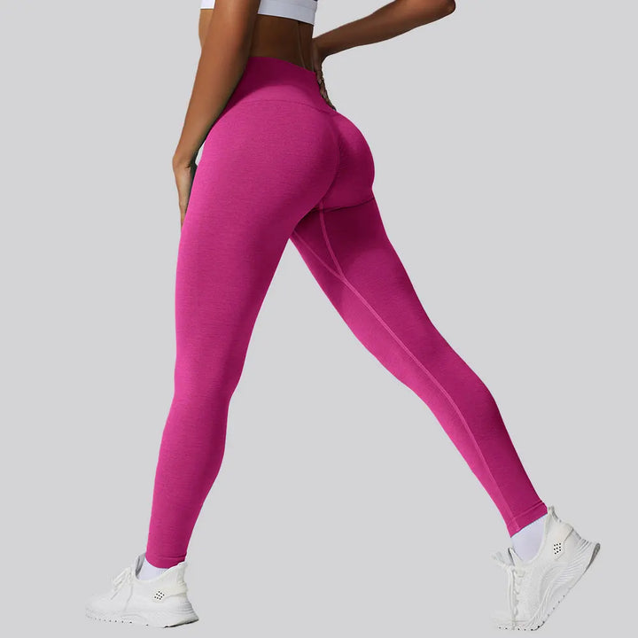 Seamless Stretch Sports Leggings Women's High Waisted Yoga Pants Gym Clothing Women Sexy Push Up Fitness Running Workout Tights - ATFH