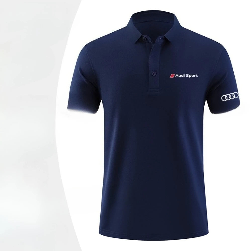 Audi Audi Sport tooling polo shirt summer printing short-sleeved lapel T-shirt custom men's and women's short sleeves 2025