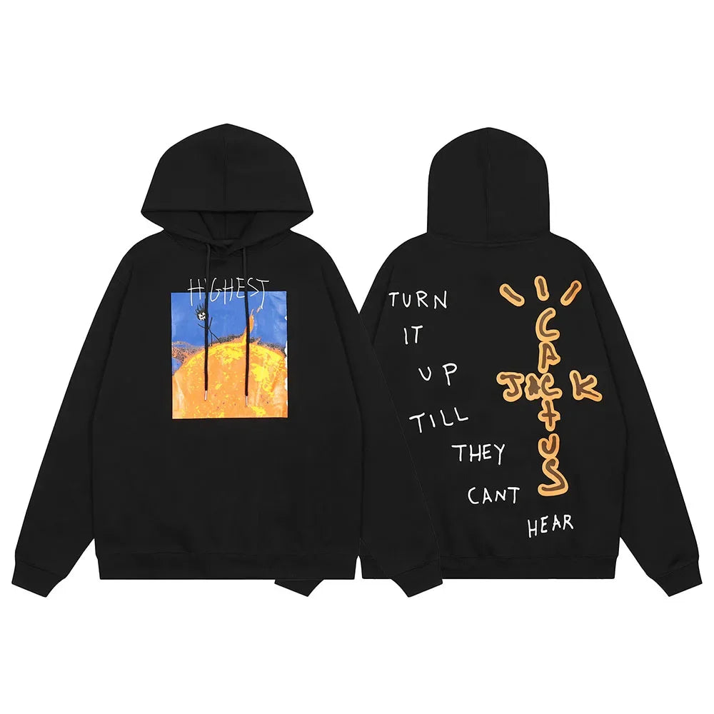 Y2k Streetwear Flame Person Letter Print Hooded Sweatshirts for Men and Pullover Ropa Hombre Sudaderas Fleece Baggy Hoodies - ATFH