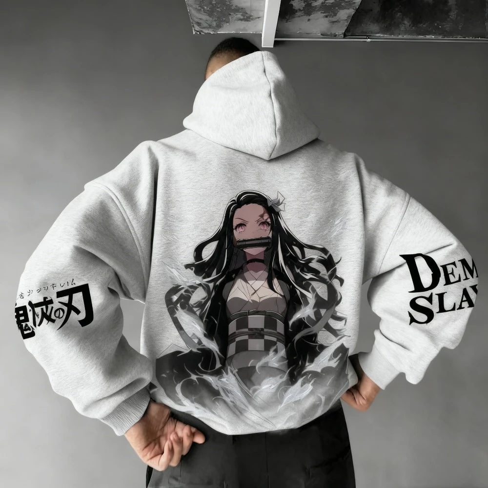 2026 New Demon Slayer Kamado Nezuko Printed Hoodie Sweatshirt Men's and Women's Hoodie Men's Tops Sports Hoodie Harajuku Hoodie - ATFH