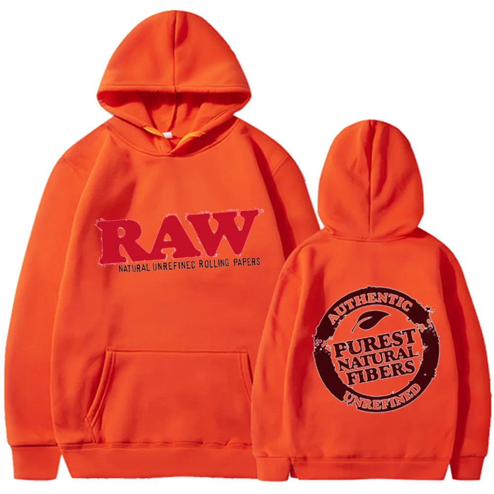 RAW 2026 Fashion Hoodie Men Sweater Fleece Hooded Harajuku Hip Hop Casual Men Ladies Hoodie High Quality Pullover Hoodie - ATFH