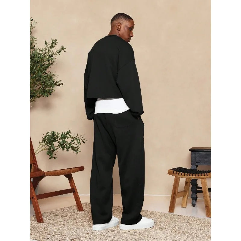 Men's trousers sweatpants comfortable elastic waist jogging sports pants casual comfortable loose pants streetwear