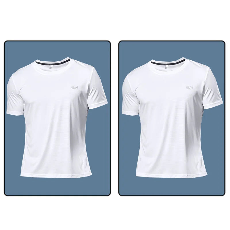 Summer t Shirt For Men Casual White t-Shirts Man Short Sleeve Top Breathable Tees Quick Dry Gym Shirt Soccer Jersey Male Clothes