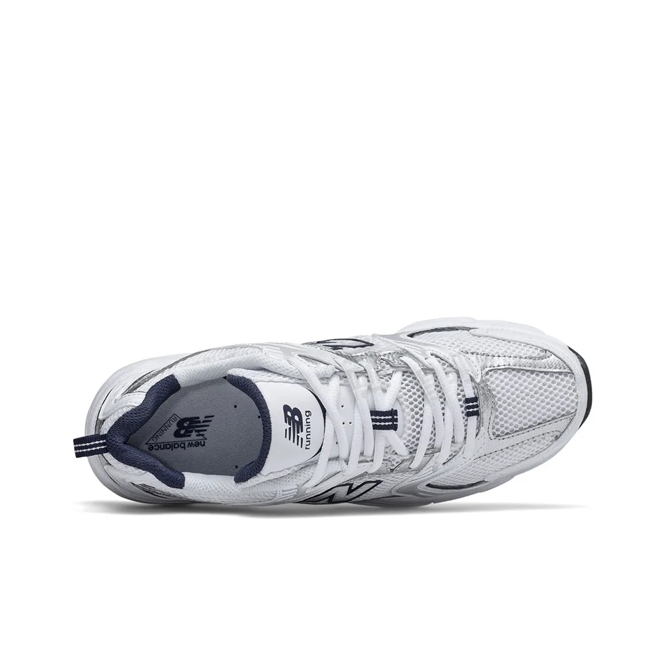 New Balance NB 530 Classic Retro Mesh Fabric Cushioned Durable Breathable Low-Top Running Shoes Unisex Silver MR530SG