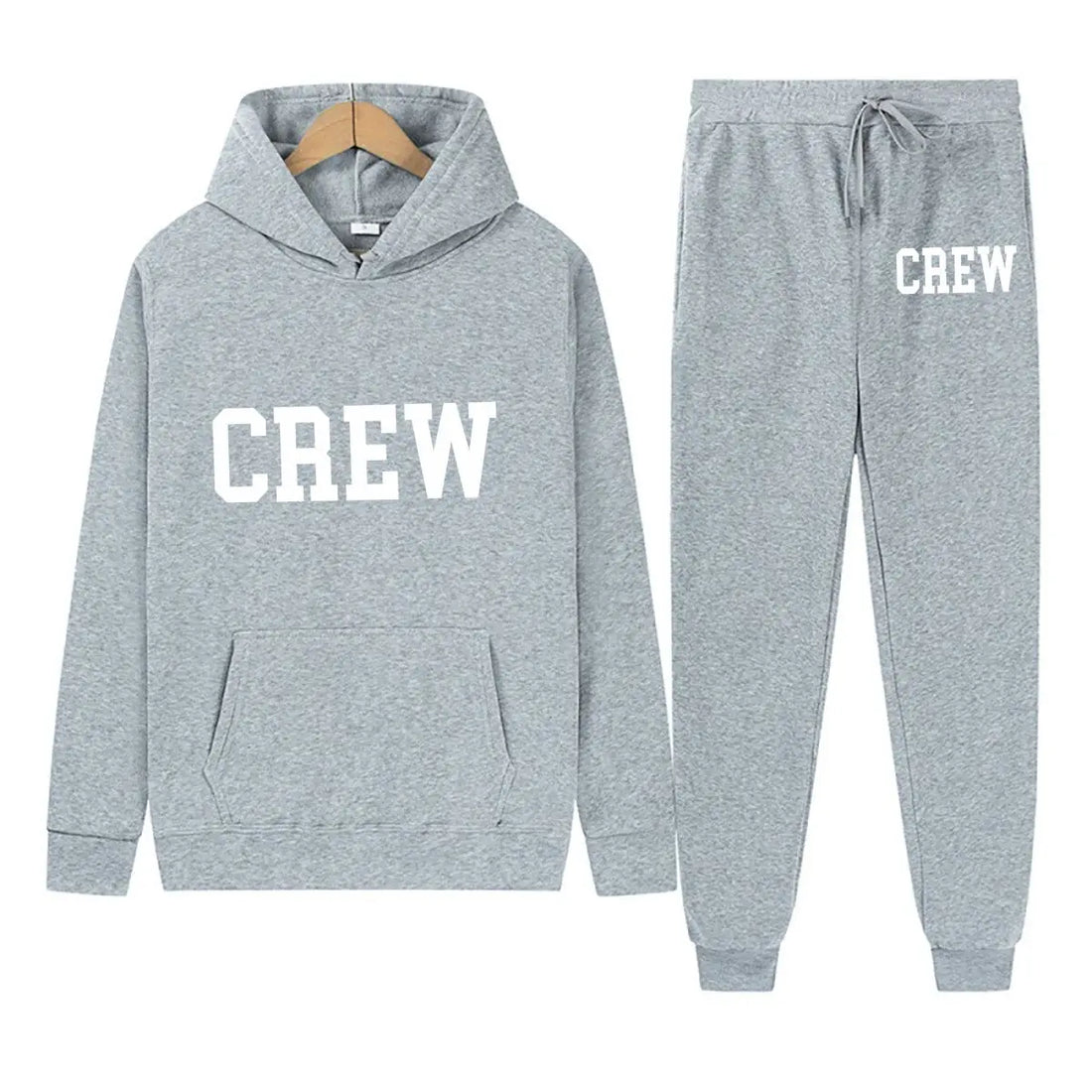 Bold “CREW” Statement Men Women Fashion Hip Hop Pullovers Sweatshirt Vintage - ATFH