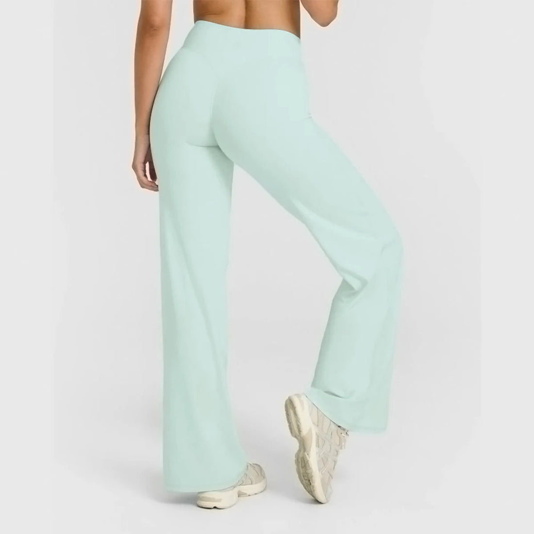 Flared Leggings Straight Leg Leggings Woman Wide-leg Pants Yoga Breathable Fitness Clothing Versatile Casual Pants ATFH
