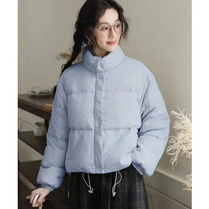 Winter Women's 2025 New Cotton Jacket Short Cotton Jacket Design Thickened College Style Cotton Coat Winter Blue Yellow Black ATFH