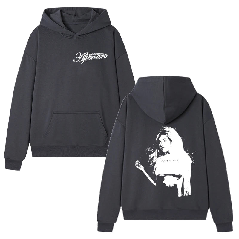Singer Nessa Barrett music Double Sided printed Hoodie Autumn Winter Unisex fashion Fleece pullover Men women Fleece Sweatshirt - ATFH