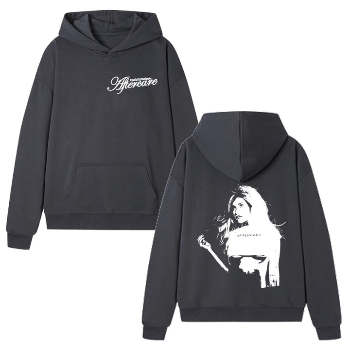 Singer Nessa Barrett music Double Sided printed Hoodie Autumn Winter Unisex fashion Fleece pullover Men women Fleece Sweatshirt - ATFH