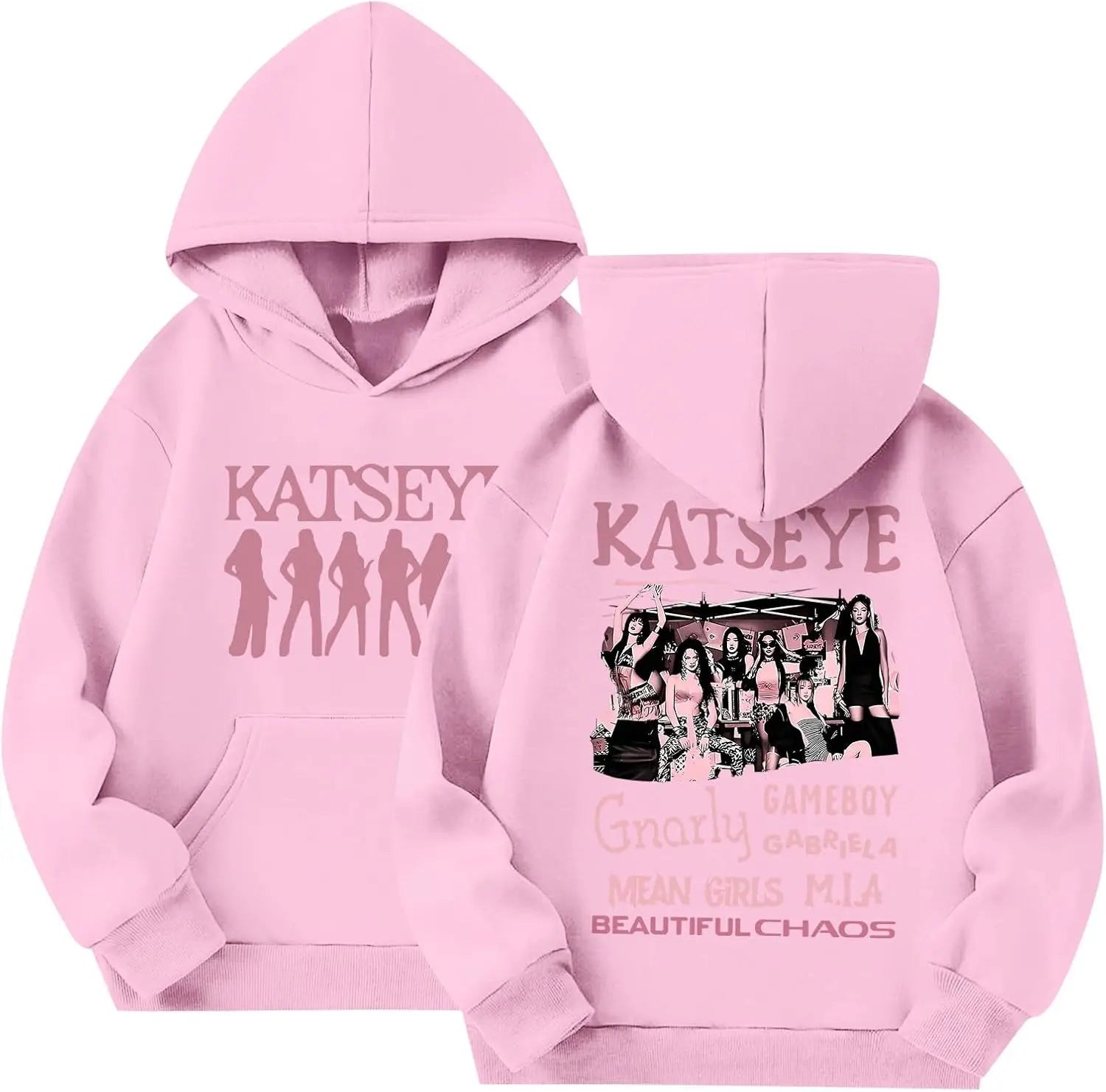 Kids Katseye Hoodies for Girls Katseye Merch Graphic Sweatshirts Long Sleeve Hoodie