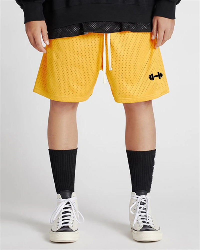 New Summer Running Shorts Mens Sports Jogging Fitness Shorts Mesh Quick Dry Gym Bodybuilding Sport Shorts Basketball Short Pants