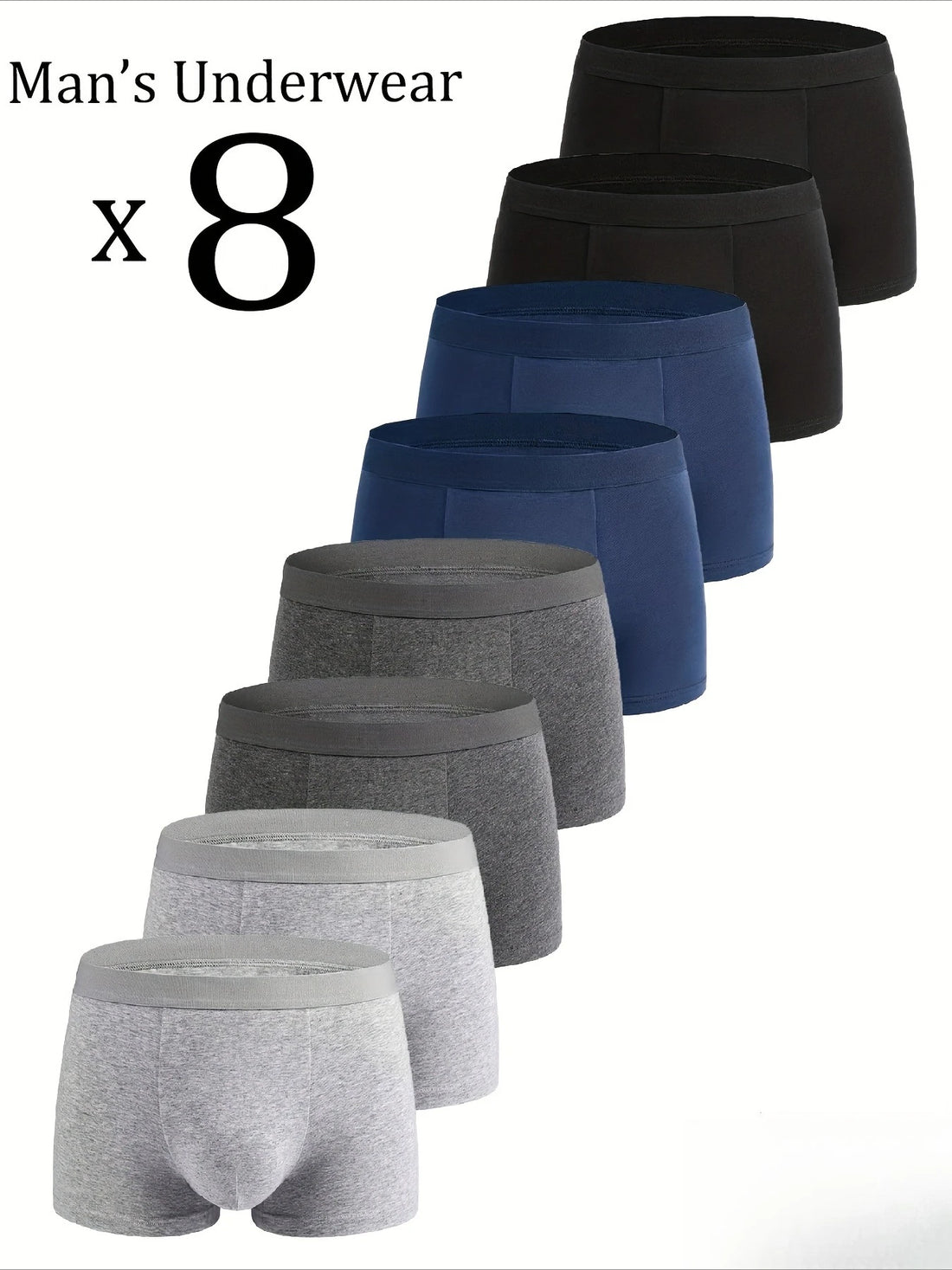 8pcs Men's Four Cornered Pants Moisture Absorbing Breathable Soft Men's Boxing Pants Youth Sports and Leisure Affordable Price