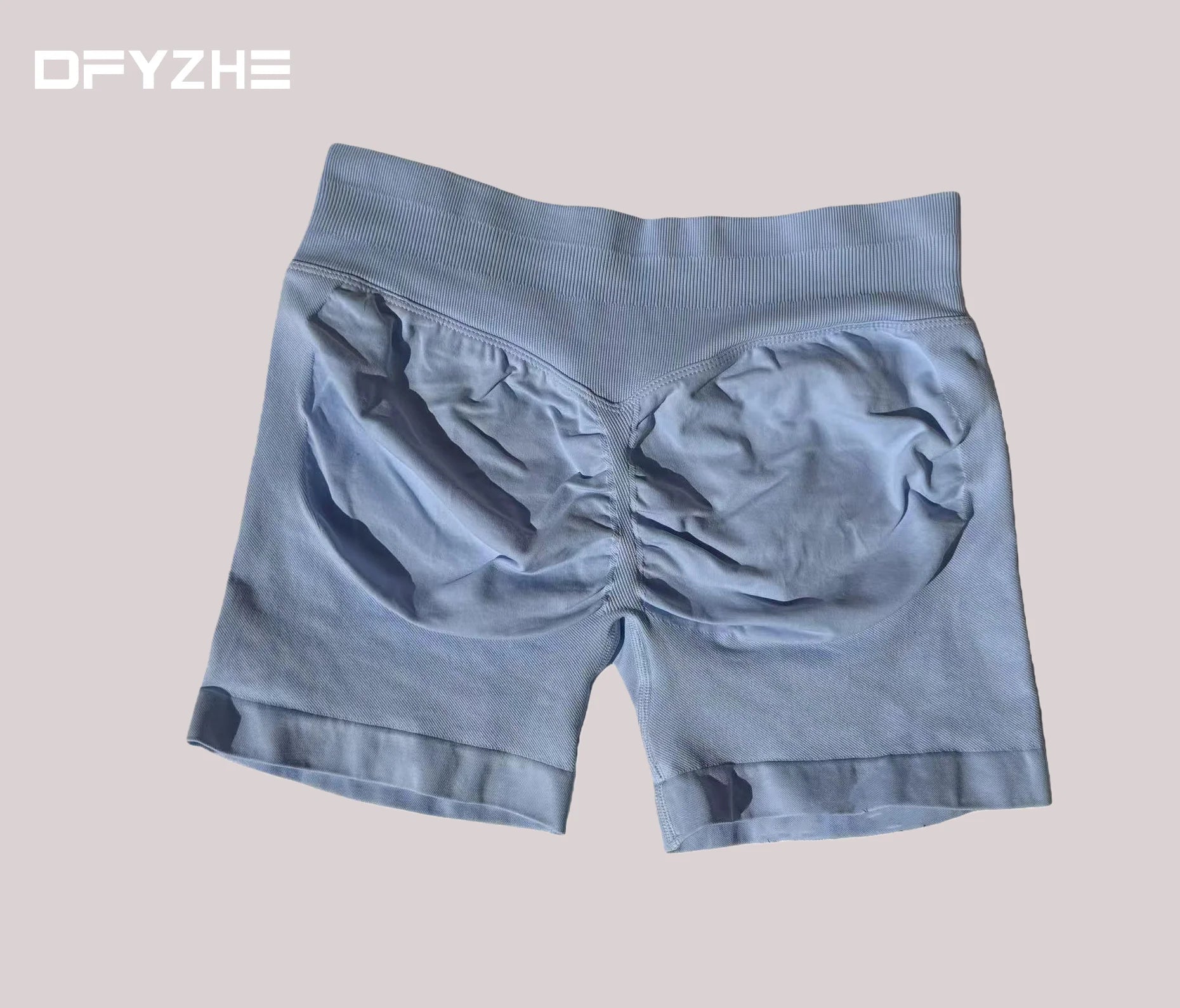 DFYZHE Impact Shorts 4.5-inch Women's Fitness Exercise Bike Shorts with Low Rib Belt Fitness Tight corset Hip Yoga Seamless Tigh Tahsi Fashion House