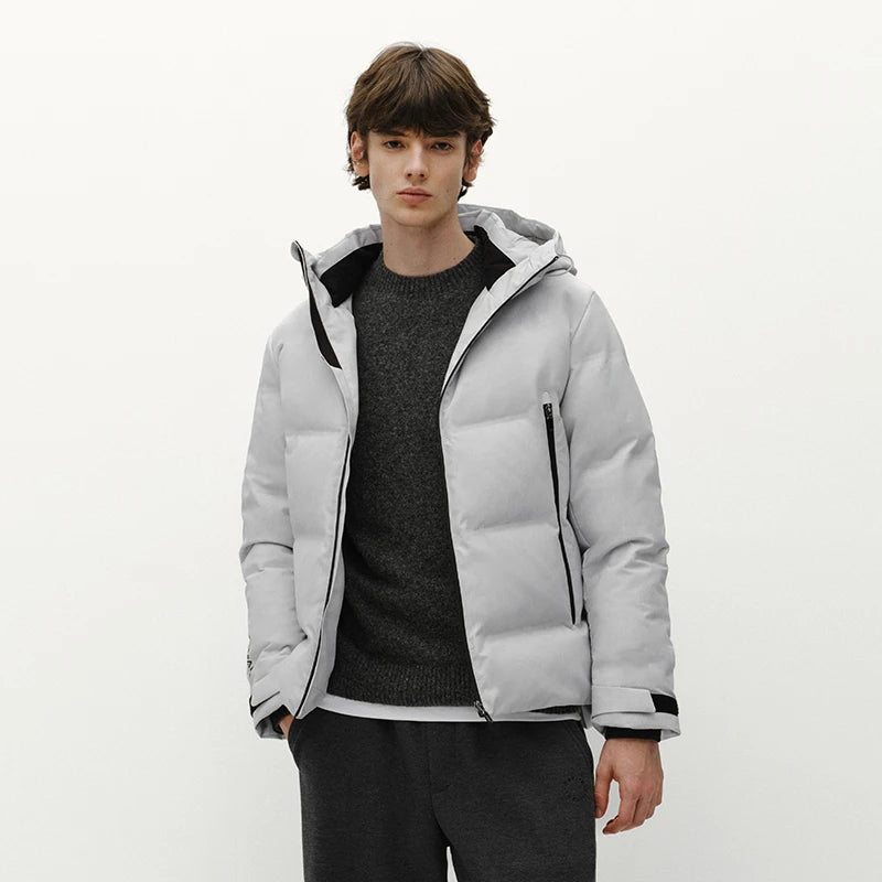 Semir Men Down Jacket Water Repellent Windproof Shell 90 Percent Down Fill Seamless Bonded Heavyweight Build 2026 Winter