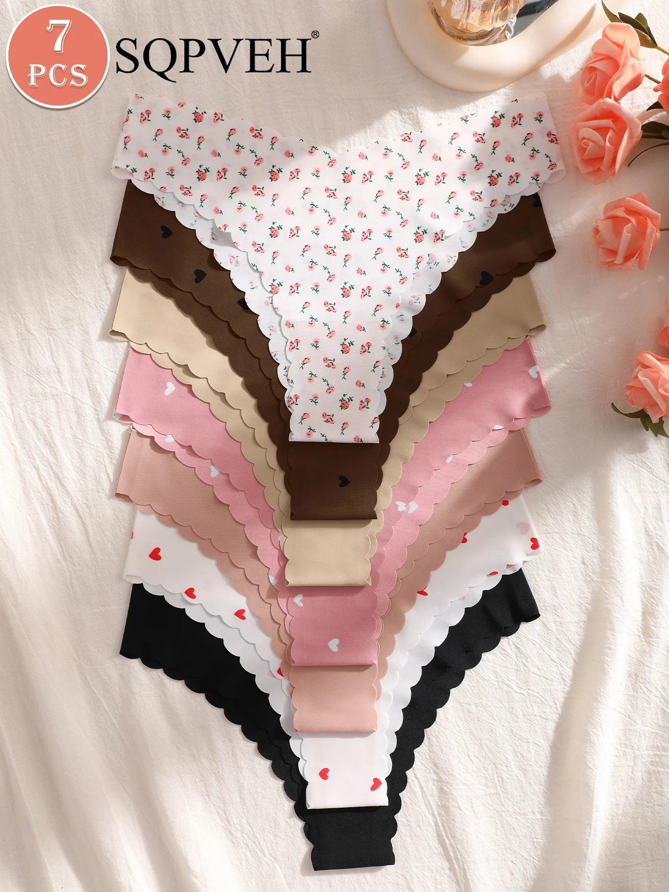 7pcs Women's Comfortable Sports/Casual Triangle Panties, Simple & Fashionable For Daily Wear