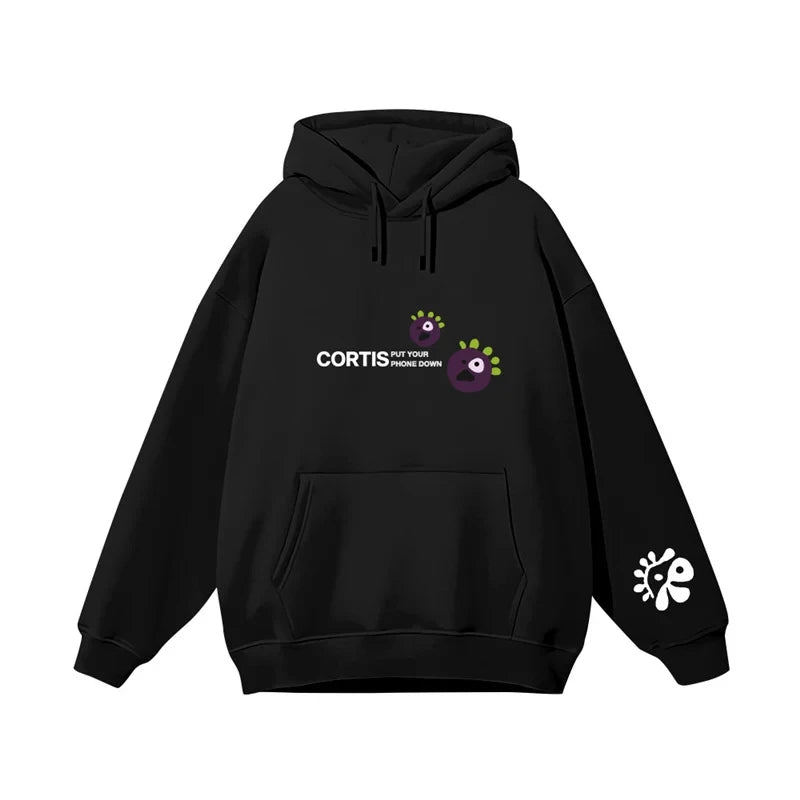 CORTIS 2026 Cartoon Monster Print Hoodie Unisex Y2K Hip Hop Pullover Sweatshirt Loose Streetwear Hooded Tops For Men Women