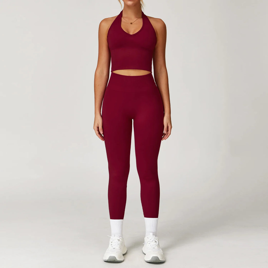 2/3/4PCS Yoga Set Gym Clothes Sportswear Seamless Yoga Suits For Women Fitness Long Sleeved Tracksuits Sports Bra Gym Leggings - ATFH