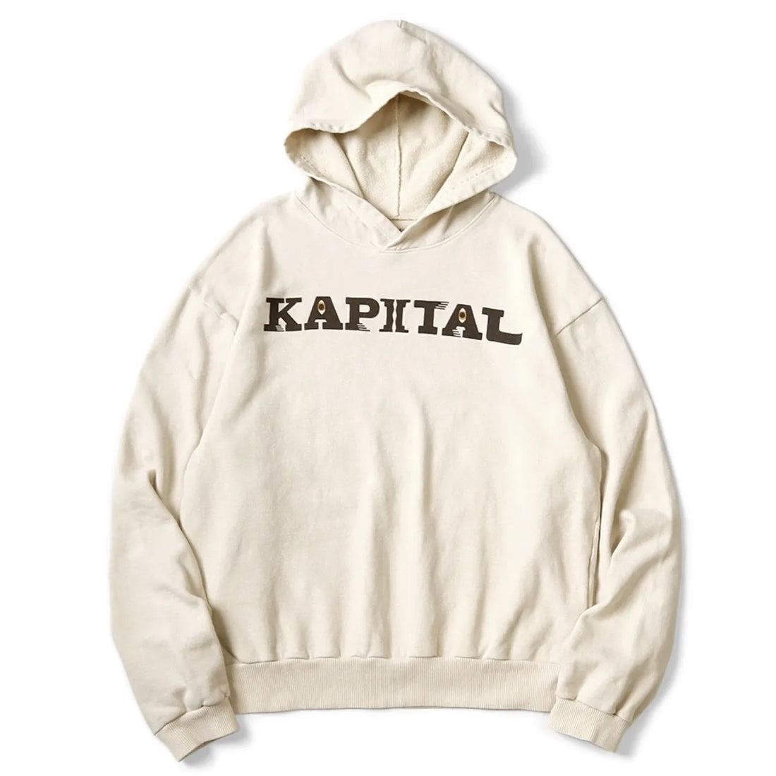 24AW KAPITAL Japanese-style Casual Cotton Warm Hoodie Letter-printed Vintage Sweatshirts Men's Clothing - ATFH
