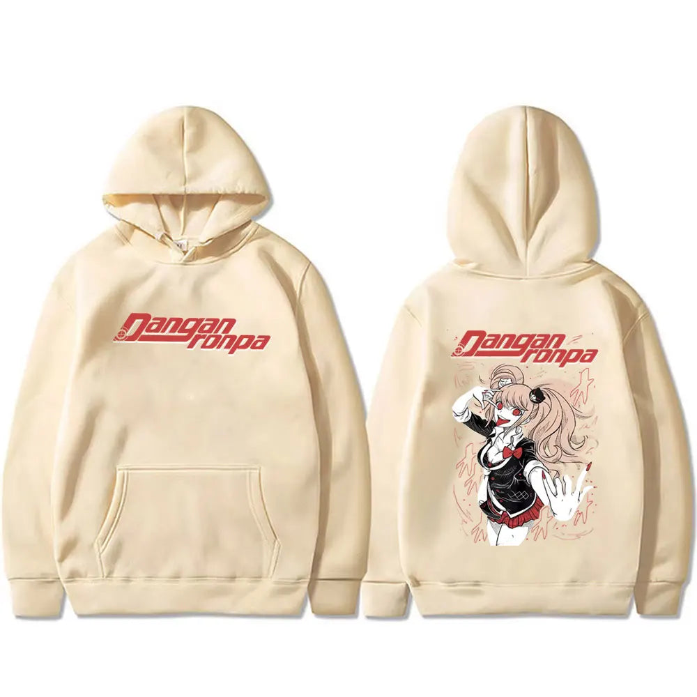 Anime Danganronpa Enoshima Junko Merch Hoodie Men Women Casual Fleece Cotton Pullover Unisex Manga Cosplay Oversized Streetwear - ATFH