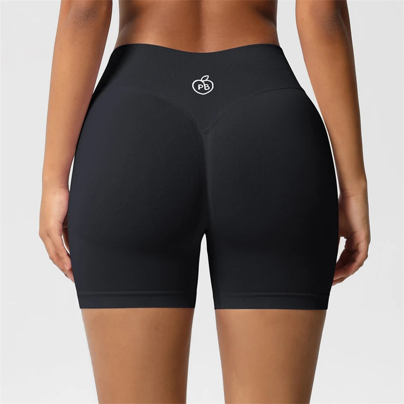 Women Bum Three Waist Sections Sports Shaping Shorts Seamless Sports Shorts For Women Cycling Jogging Fitness High Waist Push Up Tahsi Fashion House