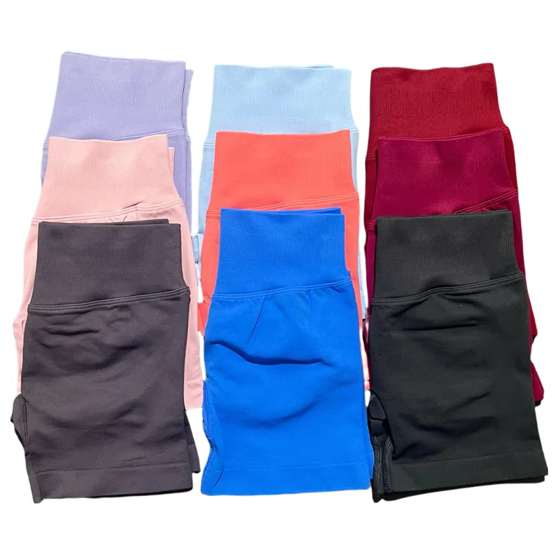 HISTELLO Sports Shorts Df Substitute High Waist Women Yoga Workout Short Seamless Leggings Stretch Fitness Running Gym Shorts Tahsi Fashion House