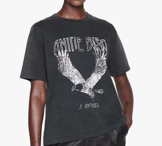 New Women's Cotton Short Sleeved T-shirt High Quality Printed Versatile Loose Top - ATFH