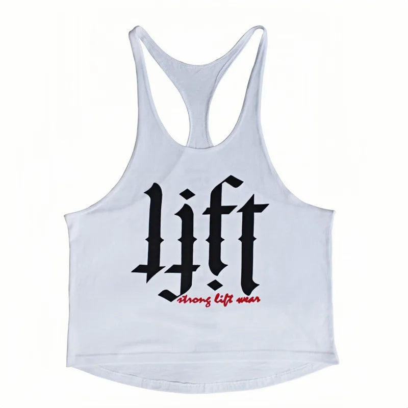 Slim Men's Racerback Tank - Narrow Band Stringer Gym Vest Quick-Dry Breathable for Bodybuilding Fitness Running Undershirt