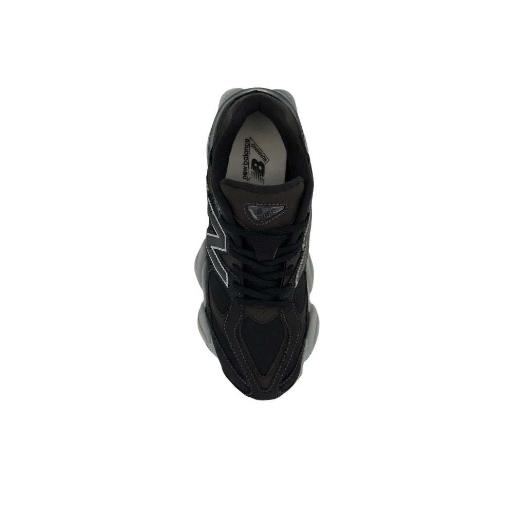 New Balance NB 9060 Unisex Thick-soled Durable Breathable Black Lifestyle Casual Shoes U9060ORA
