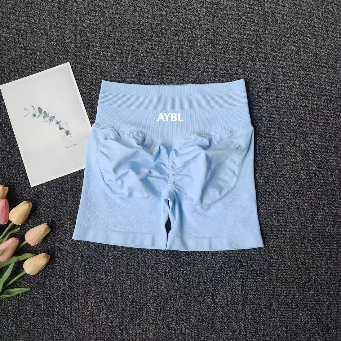 Short De Sport Pour Femme, Sans Couture, Uni, Blanc, Taille Haute, Effet Push-Up, Pour Le Yoga Et La Course à Pied