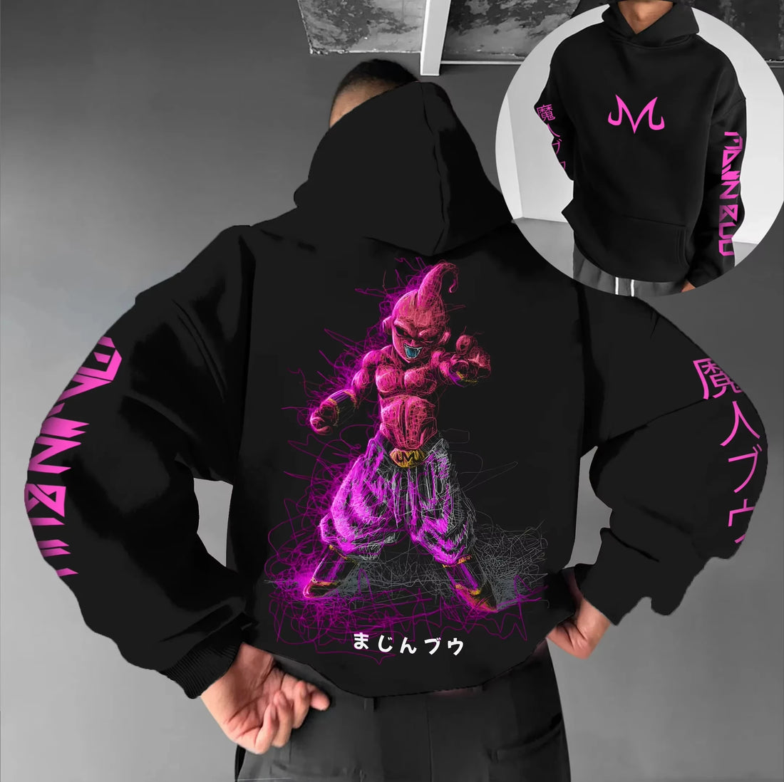 Dragon Ball Peripheral Hoodie 2025 Autumn/Winter New Men's Street Trend Casual Loose American Hip Hop Sweater Parent-child Top - ATFH