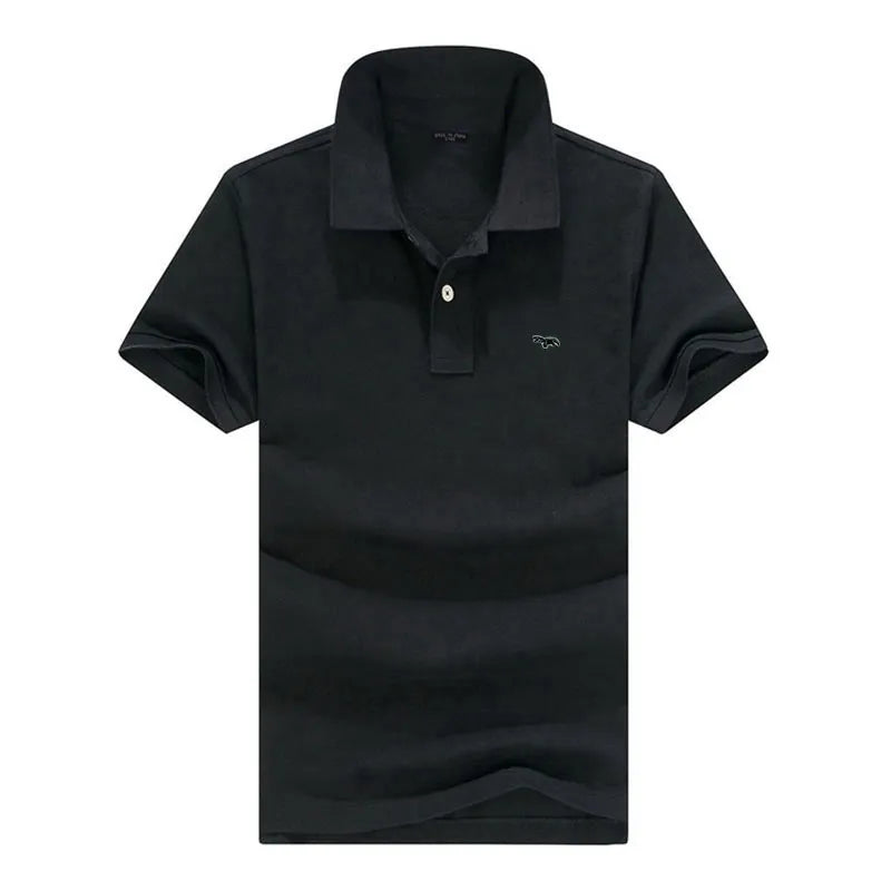 100% pure cotton Spring summer men's fashion sports brand embroidered short sleeved POLO shirt business casual T-shirt