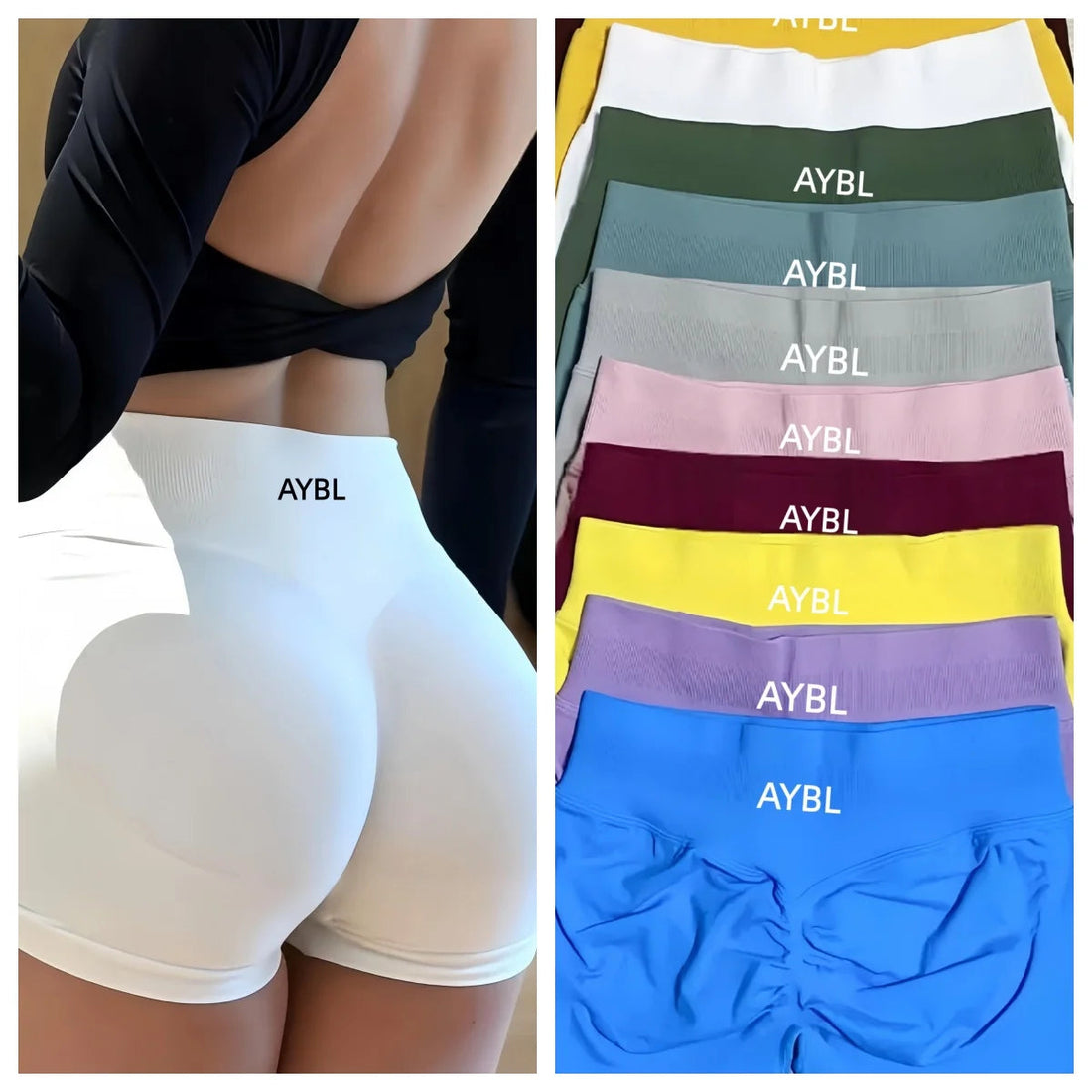 Fashion Shorts Low Waist Seamless Yoga Shorts Scrunch Bum Gym Shorts Women Workout Biker Stretch Fitness Shorts Tahsi Fashion House
