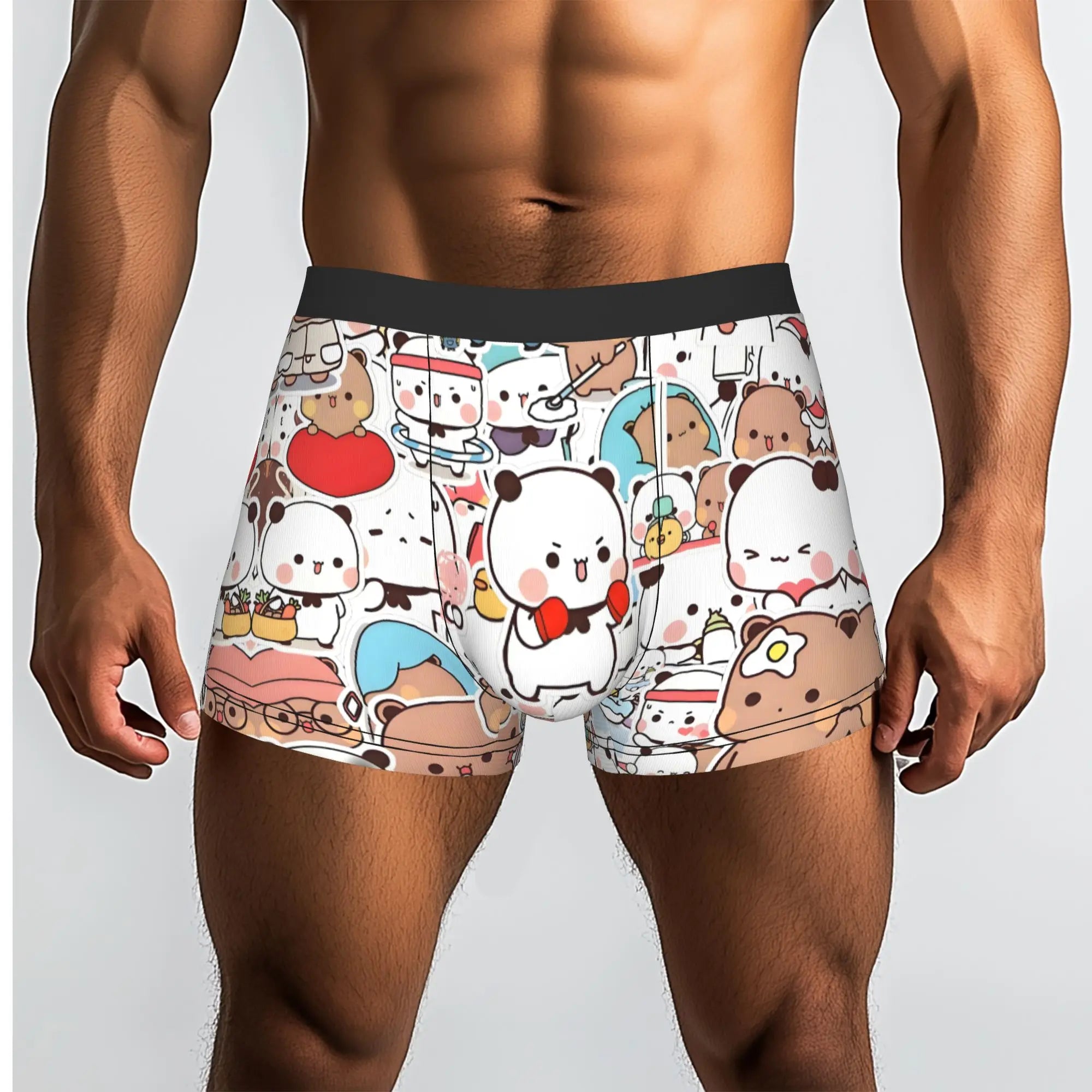 Anime Panda Bubu Dudu Peach And Goma  Boxers Shorts Men Bear Cartoon  Briefs Underwear Funny Underpants