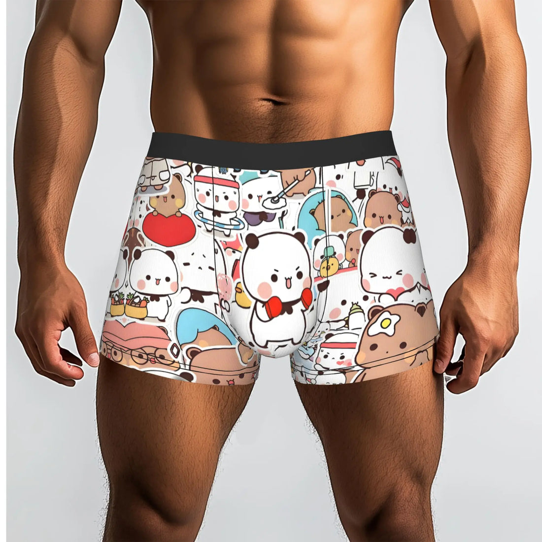 Anime Panda Bubu Dudu Peach And Goma  Boxers Shorts Men Bear Cartoon  Briefs Underwear Funny Underpants