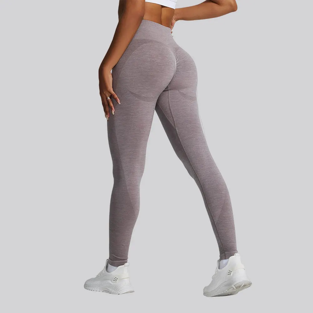 Seamless Stretch Sports Leggings Women's High Waisted Yoga Pants Gym Clothing Women Sexy Push Up Fitness Running Workout Tights - ATFH