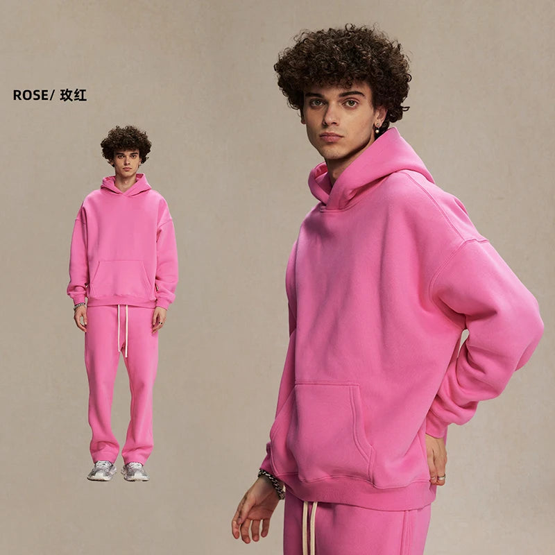 IEFB New Loose Fleece Trendy Hoodies Men Oversize Thickened Hooded Stylish Men's Sweatshirt 2026 Autumn Winter Pullover 9X1304 - ATFH