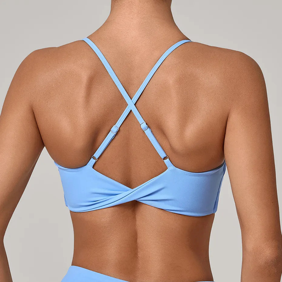 Women Sports Bra Gym Push Up Bra Running Bralette Yoga Top Stretch Underwear Workout Fitness Tank Top Women Sports Vest XP114 - ATFH
