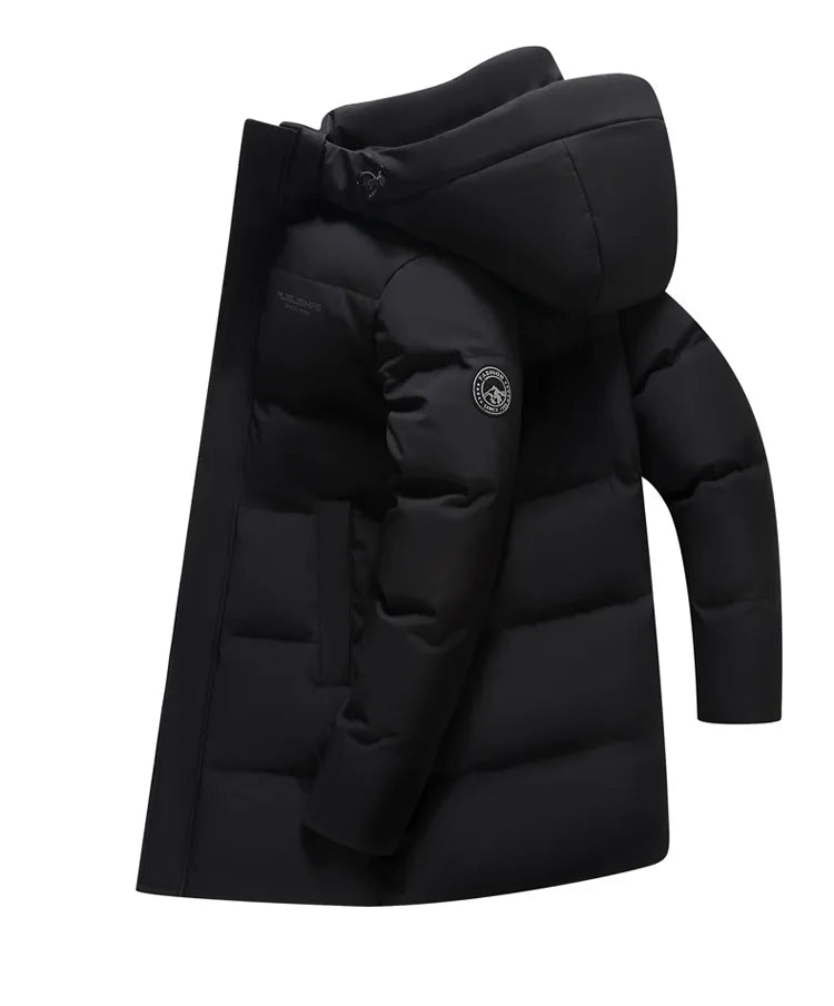 Men's Winter Down Jacket Coats Parka Clothes Warm Hooded Puffer Jacket Brand Luxury Padding Thick Short Padded Jacket HWY288