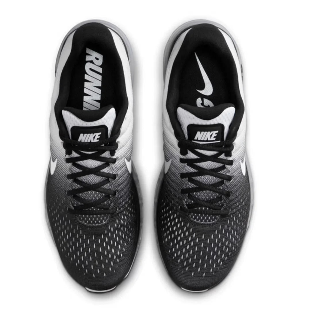 Nike's New Visual Full-Length Air Cushion Comfortable Shock-Absorbing Fitness Daily Men's Running Shoes Air Max Series Lightweight Durable Wear-Resistant Casual Shoes Black and White Gradient Color Trendy Versatile Sneakers a ATFH