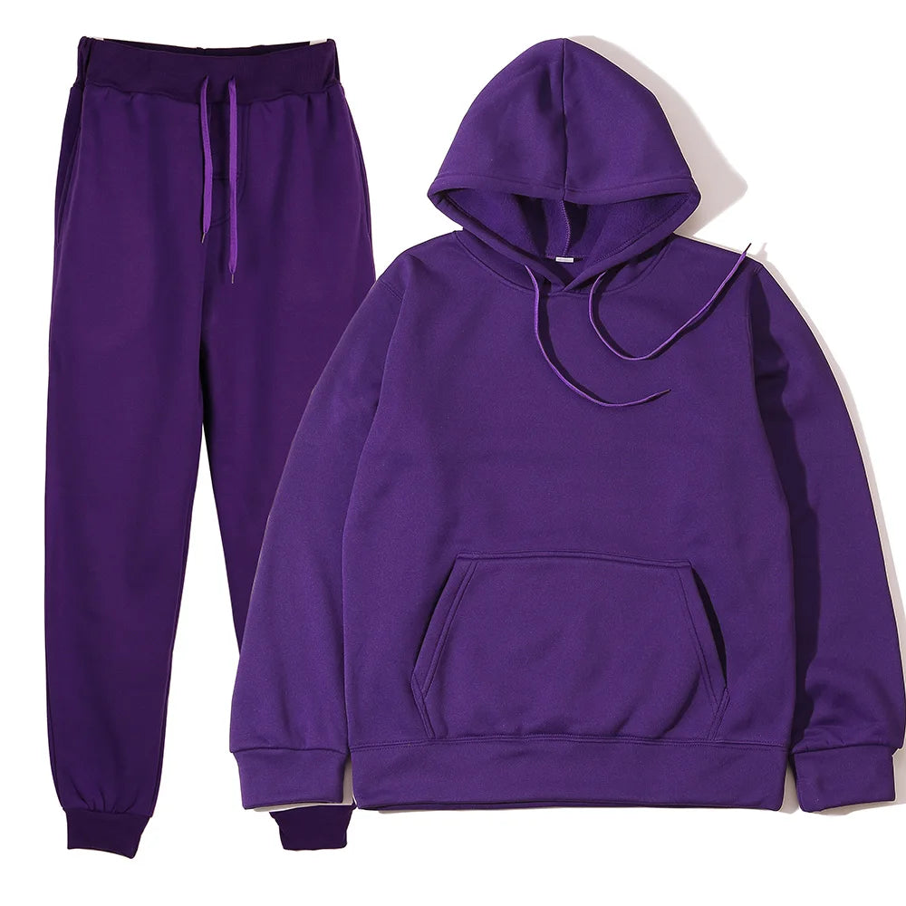 Men's Sports Suits Fashion Tracksuit Women Hoodies + Pants Two Pieces Sets Running Casual Sweatshirts Sweatpants Men's Clothing ATFH