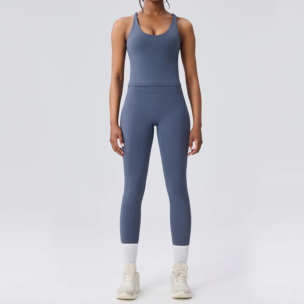 BIANHUI Women's Two Pieces Set Women Bra Shorts High Waist Quick Dry Running Fitness Sports Women's Tracksuit Female Clothing - ATFH