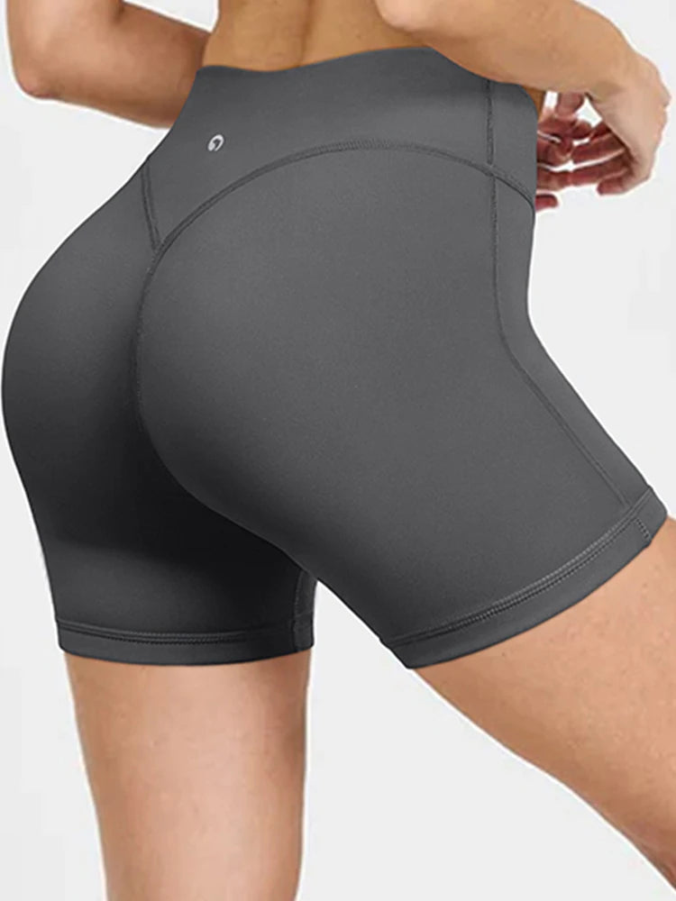 Summer Women's High-Waist Breathable Yoga Shorts High Elastic Running Tights Leggings Cycling Workout Gym Sports Shorts Tahsi Fashion House