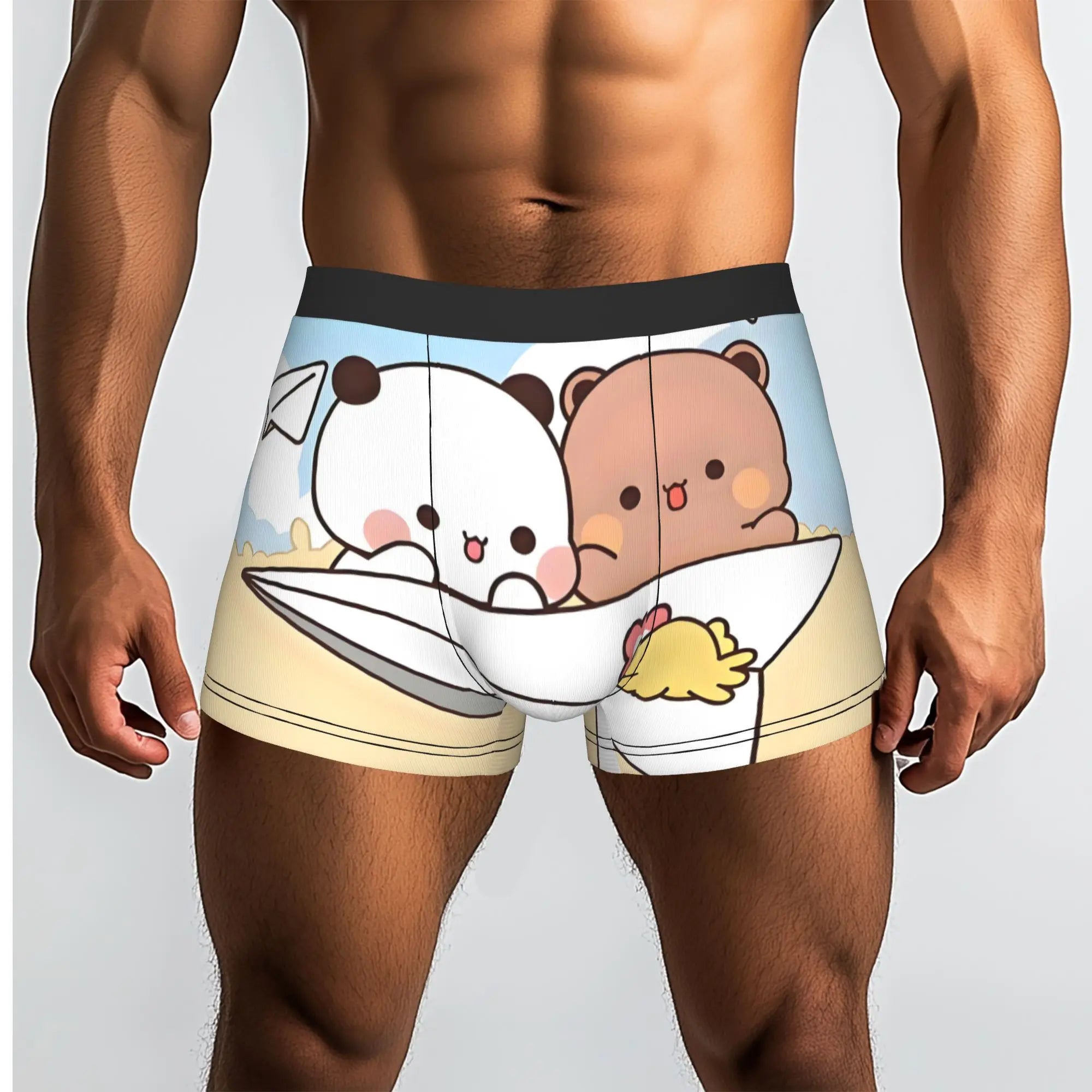 Anime Panda Bubu Dudu Peach And Goma  Boxers Shorts Men Bear Cartoon  Briefs Underwear Funny Underpants