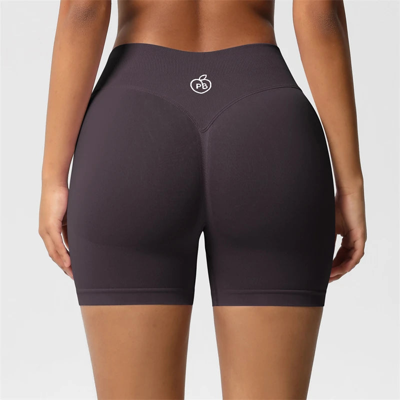 Women Bum Three Waist Sections Sports Shaping Shorts Seamless Sports Shorts For Women Cycling Jogging Fitness High Waist Push Up Tahsi Fashion House