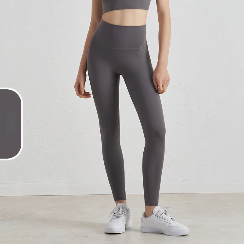 New 35 Colors Naked Feeling Yoga Pants High Waist Seamless Leggings Sport Women Fitness Gym Leggings With Pocket - ATFH