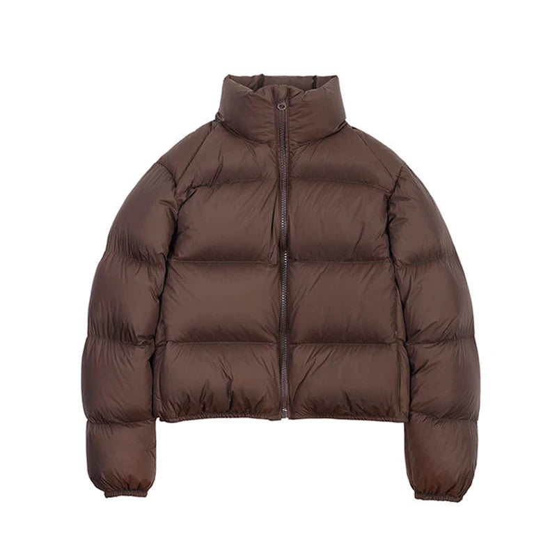 Autumn Winter Jacket for Women New Outwear Female Parka Cotton Winter Woman Coat Solid Color Short Parka Coat ATFH