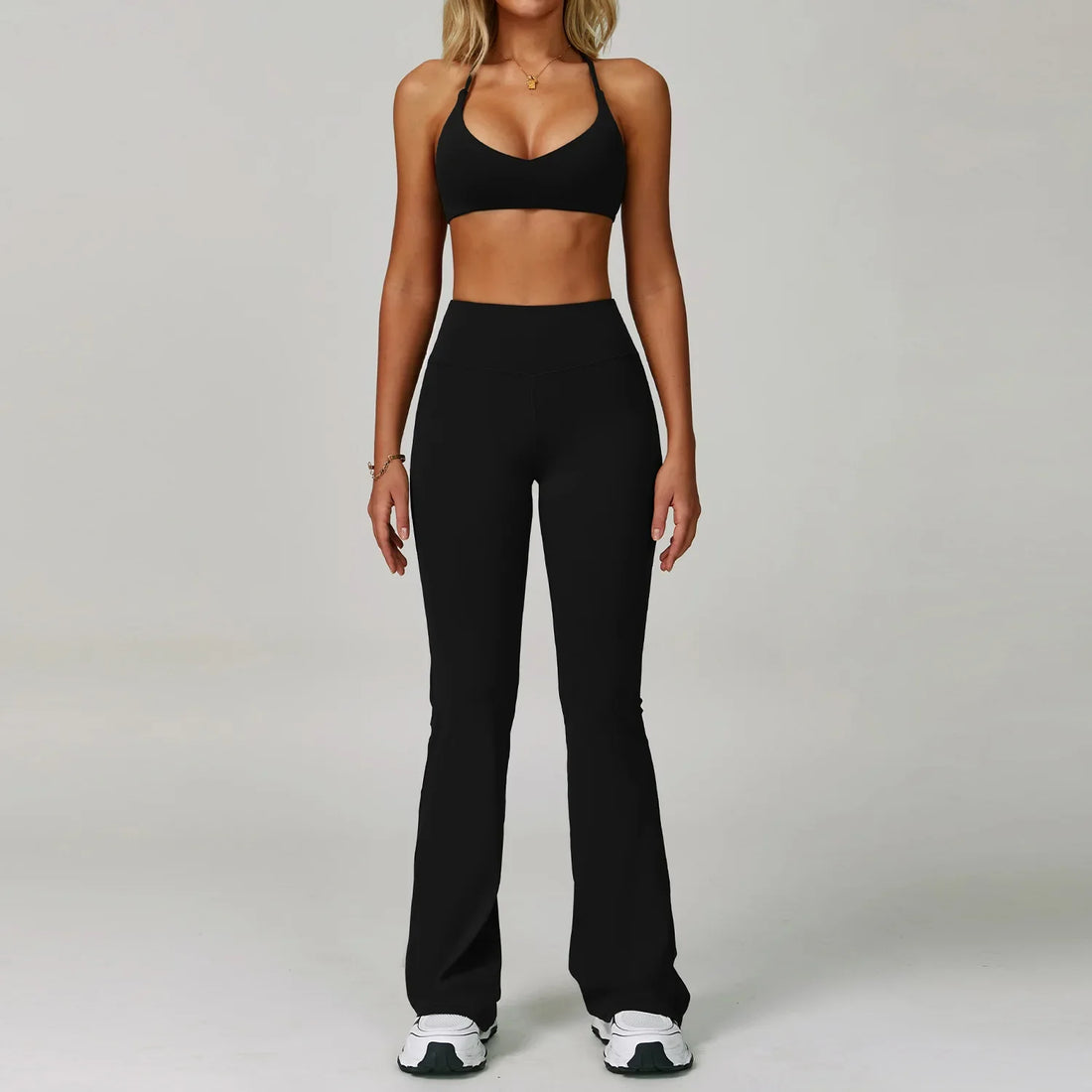 2Pcs Sets Women's Tracksuit Fitness Clothes Yoga Sets Sportswear Workout Bra High Waist Leggings Set Gym Clothing Sports Suits - ATFH