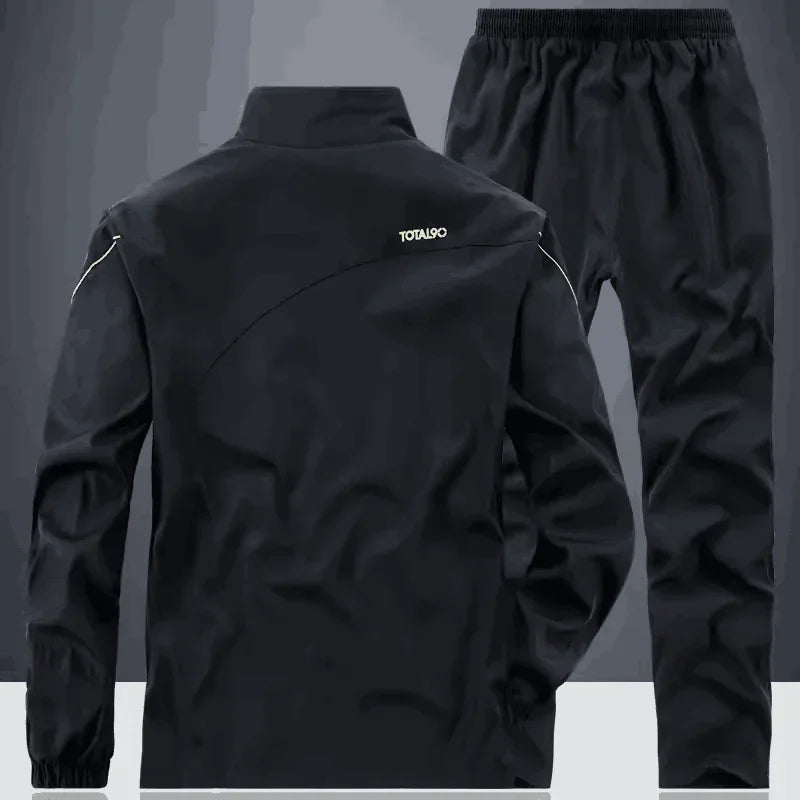 Men's Casual Active 2 Piece Jacket+Pants Basketball Tracksuits Full Zip Jogging Sports Suits Sets Athletic Running Sweatsuits