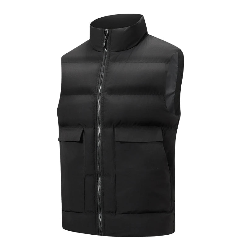 Down Vest Lightweight Quality Versatile Winter Mens Outdoor Workwear Lightweight Vest New Stand Collar Camisole Windproof Vest ATFH