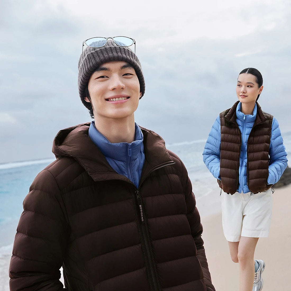 Men's Hooded Quilted Goose Down Jacket Cloud Feel Lightweight Warm Water Repellent for Winter bosideng